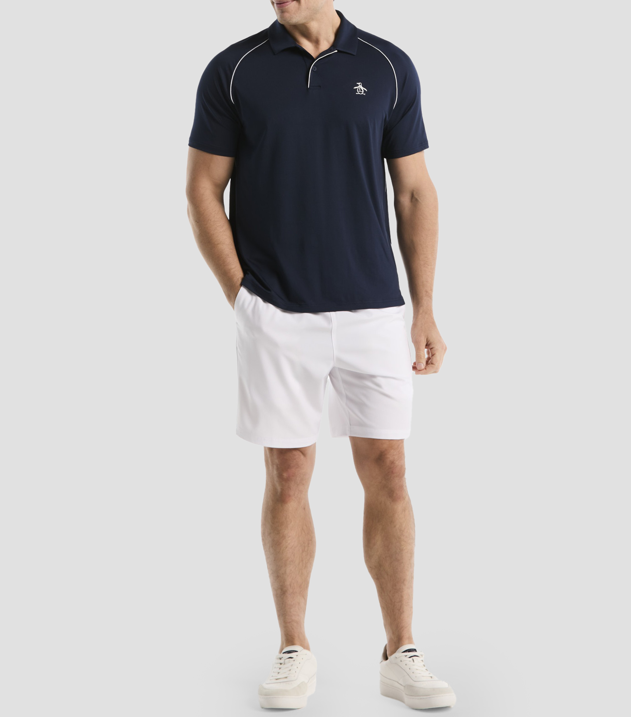 Playera tipo polo para pádel manga corta lisa Hombre